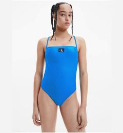 Снимка на Blue Women's Ribbed One-Piece Swimwear Calvin Klein Underwear - Women