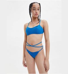 Снимка на Blue Womens Ribbed Swimwear Bottoms Calvin Klein Underwear - Women