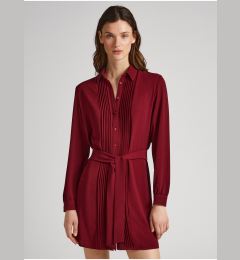 Снимка на Burgundy Ladies Shirt Dress Pepe Jeans Gissa - Ladies