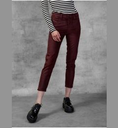 Снимка на Burgundy Women's Cropped Slim Fit Diesel Jeans - Women's