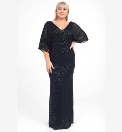 Снимка на By Saygı Ottoban Sequin Lined B.B Long Evening Dress