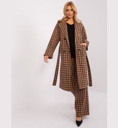 Снимка на Camel and black long coat with belt