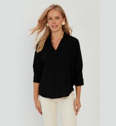 Снимка на Cool & Sexy Women's Black Bat Sleeve Blouse