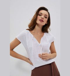 Снимка на Cotton shirt blouse - white