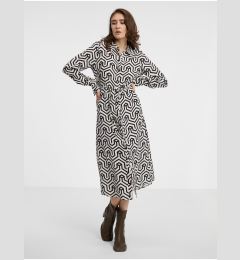 Снимка на Cream-Black Women's Patterned Shirt Dress VILA Daca - Women