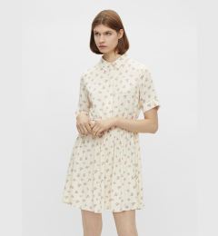 Снимка на Cream Floral Shirt Dress Pieces Thea - Women