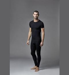 Снимка на Dagi Men's Black Crew Neck Short Sleeve Top Thermal Underwear