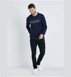 Снимка на Dark Blue Men's Long Sleeve T-Shirt Guess Sorin - Men