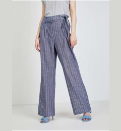 Снимка на Dark blue striped wide trousers VERO MODA Serena