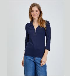 Снимка на Dark blue T-shirt with three-quarter sleeves ORSAY - Women