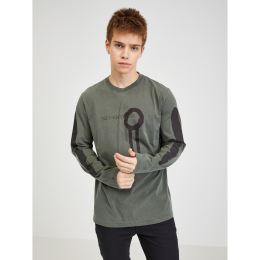 Снимка на Dark Green Men's Long Sleeve T-Shirt Diesel - Men