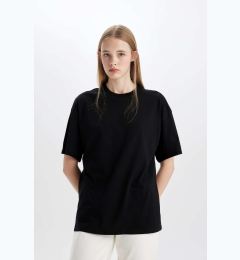 Снимка на DEFACTO 100% Cotton Wide Cut Crew Neck Basic T-Shirt