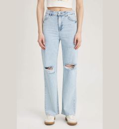 Снимка на DEFACTO 90's Wide Leg Ripped Detailed Cropped Cut-Length Jeans