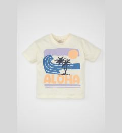 Снимка на DEFACTO Baby Boy Crew Neck Palm Printed Short Sleeve T-Shirt