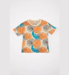 Снимка на DEFACTO Baby Boy Crew Neck Palm Tree Patterned Short Sleeve T-Shirt