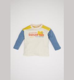 Снимка на DEFACTO Baby Boy Crew Neck Printed Color Block Long Sleeve T-Shirt