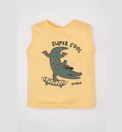 Снимка на DEFACTO Baby Boy Crew Neck Printed Undershirt