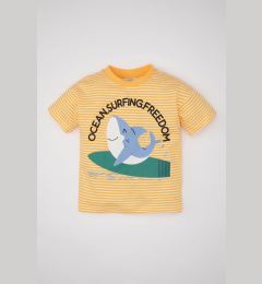 Снимка на DEFACTO Baby Boy Crew Neck Shark Printed Short Sleeve T-Shirt