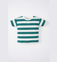 Снимка на DEFACTO Baby Boy Crew Neck Striped Short Sleeve T-Shirt