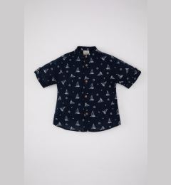 Снимка на DEFACTO Baby Boy Flame Poplin Patterned Short Sleeve Shirt