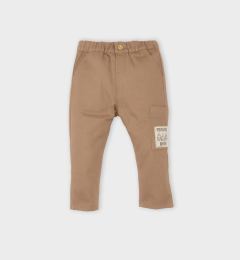 Снимка на DEFACTO Baby Boy Woven Labeled Elastic Waist Gabardine Trousers