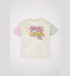 Снимка на DEFACTO Baby Girl Crew Neck Printed Short Sleeve T-Shirt