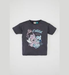 Снимка на DEFACTO Baby Girl Disney Lilo & Stitch Crew Neck Short Sleeve T-Shirt