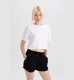 Снимка на DEFACTO Boxy Fit Crew Neck Combed Cotton Basic Short Sleeve T-Shirt