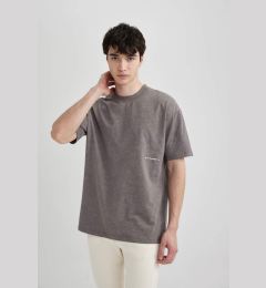 Снимка на DEFACTO Boxy Fit Crew Neck Printed T-Shirt