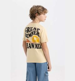 Снимка на DEFACTO Boy Crew Neck Back Printed Short Sleeve T-Shirt