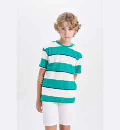 Снимка на DEFACTO Boy Crew Neck Striped Short Sleeve T-Shirt