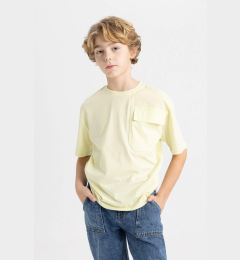 Снимка на DEFACTO Boy Oversize Fit Crew Neck 3D Short Sleeve T-Shirt