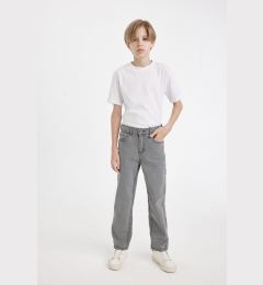 Снимка на DEFACTO Boy Straight Fit Straight Leg Pocket Gray Jean Trousers