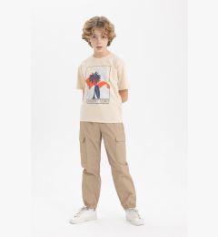 Снимка на DEFACTO Boys Cargo Pocket Waist Tie Elastic Leg Jogger Parachute Pants