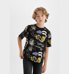 Снимка на DEFACTO Boy's Oversize Fit Crew Neck Patterned Short Sleeve T-Shirt