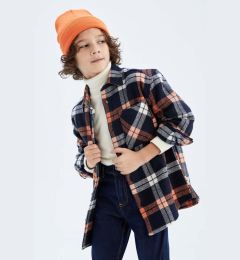 Снимка на DEFACTO Boys' Oversize Flannel Long Sleeve Shirt