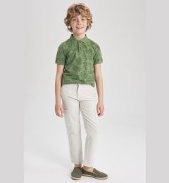 Снимка на DEFACTO Boy's Standard Leg Linen Look Trousers