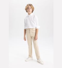 Снимка на DEFACTO Boy's Straight Leg Gabardine Basic Trousers