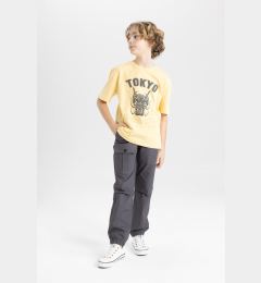 Снимка на DEFACTO Boy's Waist Tie Elastic Leg Pocket Jogger Rib Trousers