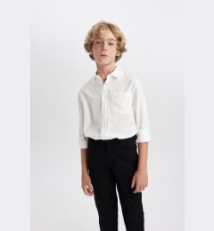 Снимка на DEFACTO Boys White Oxford Long Sleeve School Shirt