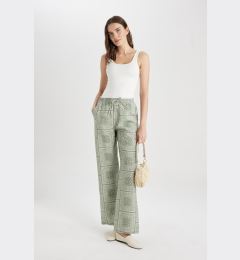 Снимка на DEFACTO Casual Pants Wide Leg Wide Leg Patterned High Waist