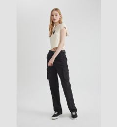 Снимка на DEFACTO Cool Gabardine Trousers Straight Fit Cargo Pocket Straight Leg