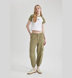 Снимка на DEFACTO Cool Jogger Pants Gabardine Fabric Normal Waist Basic Plain Cargo Pocket