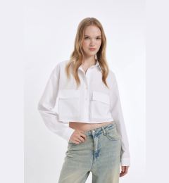 Снимка на DEFACTO Cool Oversize Wide Fit Pocket Poplin Long Sleeve Shirt