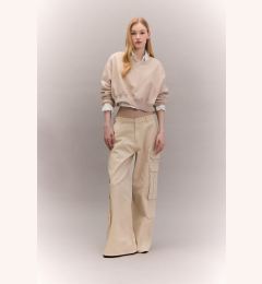 Снимка на DEFACTO Cool Wide Leg Wide Leg Trousers Gabardine Fabric Cargo Pocket Basic Plain