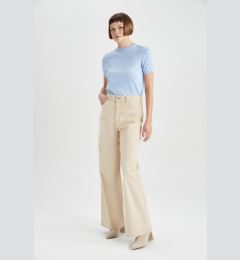 Снимка на DEFACTO Corduroy Trousers Wide Leg High Waist Wide Leg Basic Plain Pocket