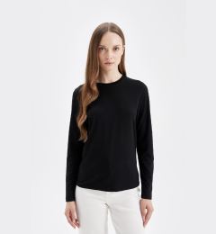 Снимка на DEFACTO Crew Neck Long Sleeve Basic Plain T-Shirt Tunic