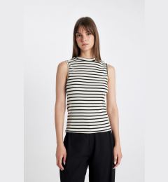 Снимка на DEFACTO Crew Neck Sleeveless Cotton Striped Bodysuit/Undershirt