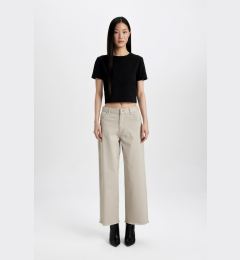 Снимка на DEFACTO Culotte Gabardine Trousers High Waist Basic Plain Pocket Wide Leg