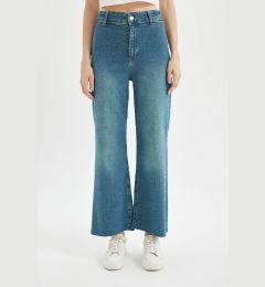 Снимка на DEFACTO Culotte High Waist Ankle Length Jean Washed Trousers